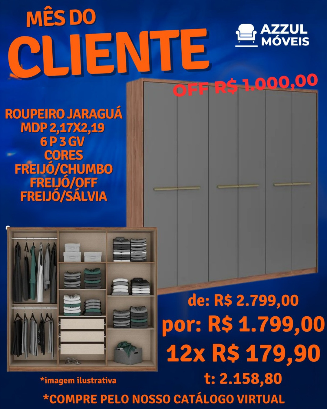 Roupeiro Jaragua Mdp 2,17x2,19